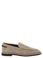Brunello Cucinelli Monile Suede Loafers Beige