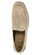 Brunello Cucinelli Monile Suede Loafers Beige, view 4