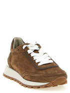 Brunello Cucinelli Monile Suede Sneakers Brown, view 2