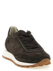 Brunello Cucinelli Monile Suede Sneakers Brown