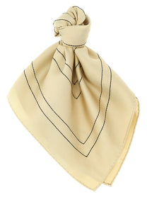 Toteme Monogram Embroidered Scarf White