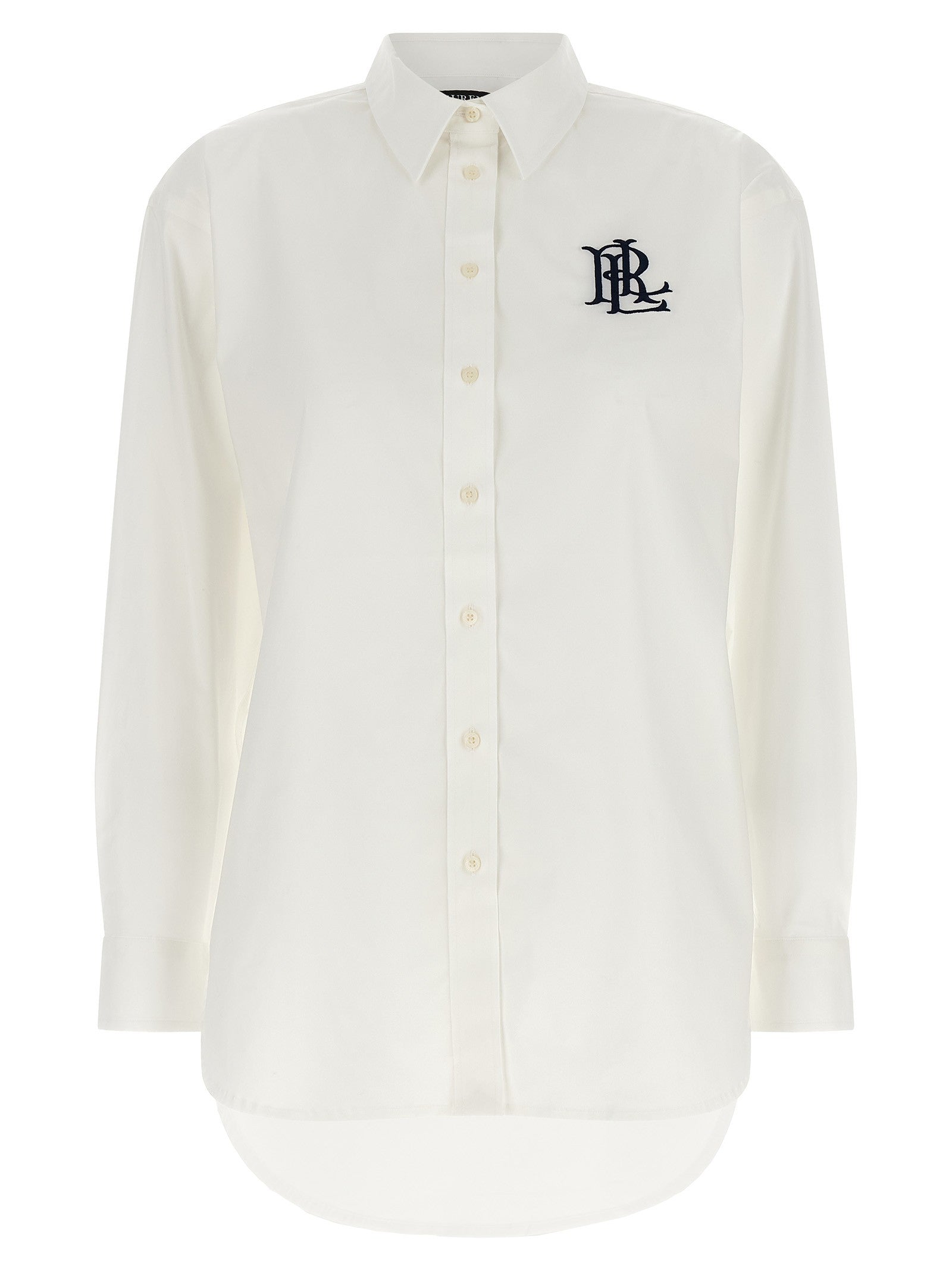 Lauren Ralph Lauren Monogram Embroidery Shirt White