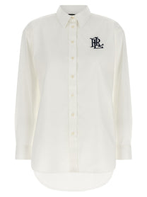 Lauren Ralph Lauren Monogram Embroidery Shirt White