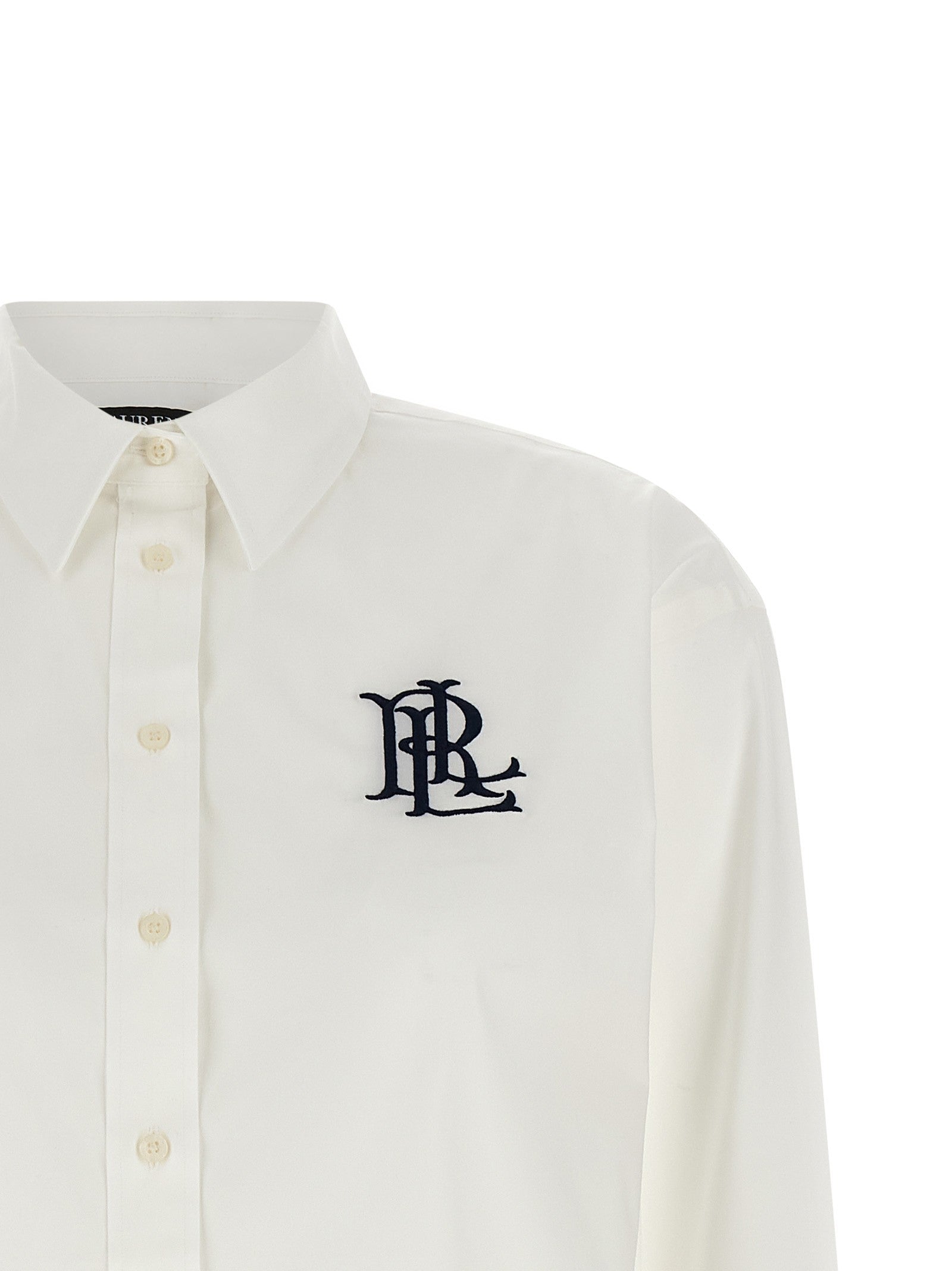 Lauren Ralph Lauren Monogram Embroidery Shirt White