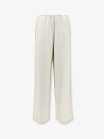 Toteme Women's Monogram Flannel Trousers White