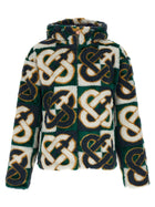Casablanca Monogram Intarsia Fleece Jacket Gold