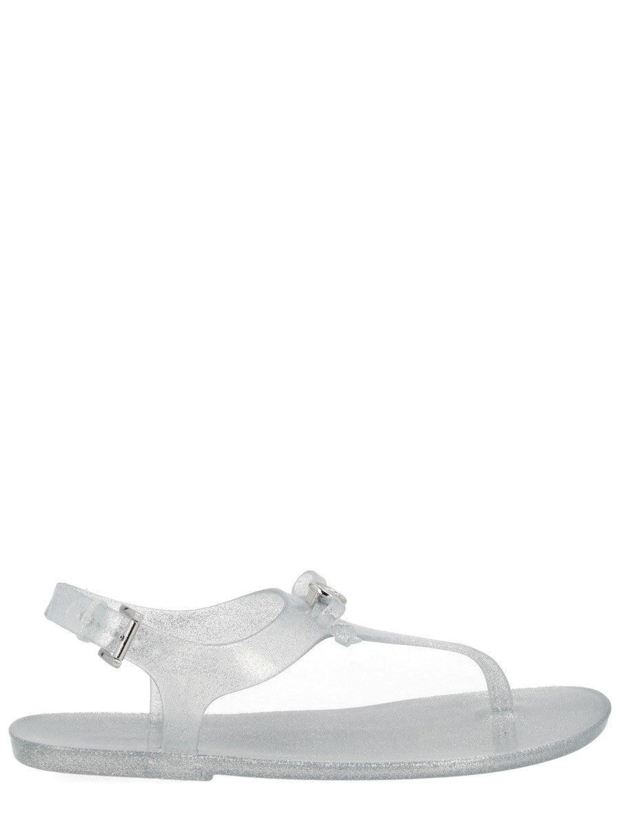 Michael Kors Women's Monogram Sandal Silver