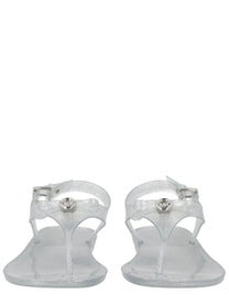 Michael Kors Women's Monogram Sandal Silver