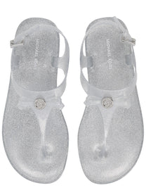 Michael Kors Women's Monogram Sandal Silver
