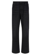 Balmain Monogram Pattern Jeans Black