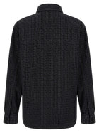 Balmain Monogram Pattern Overshirt Black, view 2