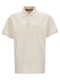 Palm Angels Monogram Polo Shirt White