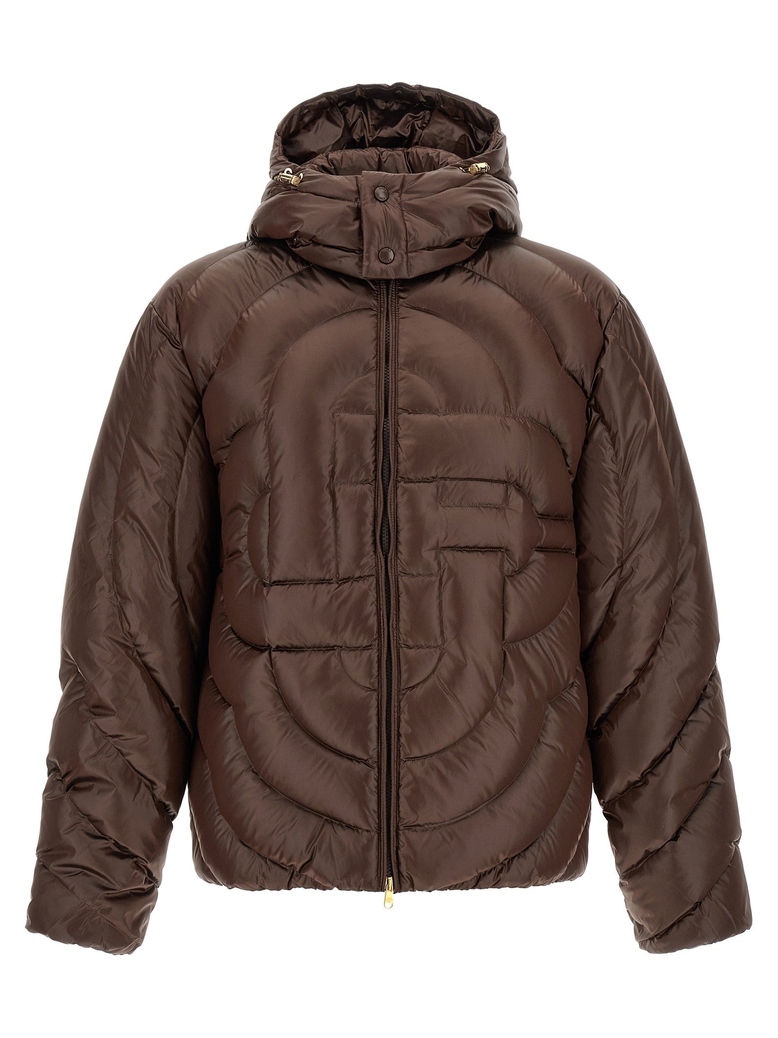 Casablanca Monogram Quilting Down Jacket Brown