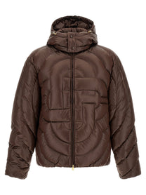 Casablanca Monogram Quilting Down Jacket Brown