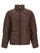 Casablanca Monogram Quilting Down Jacket Brown, view 2