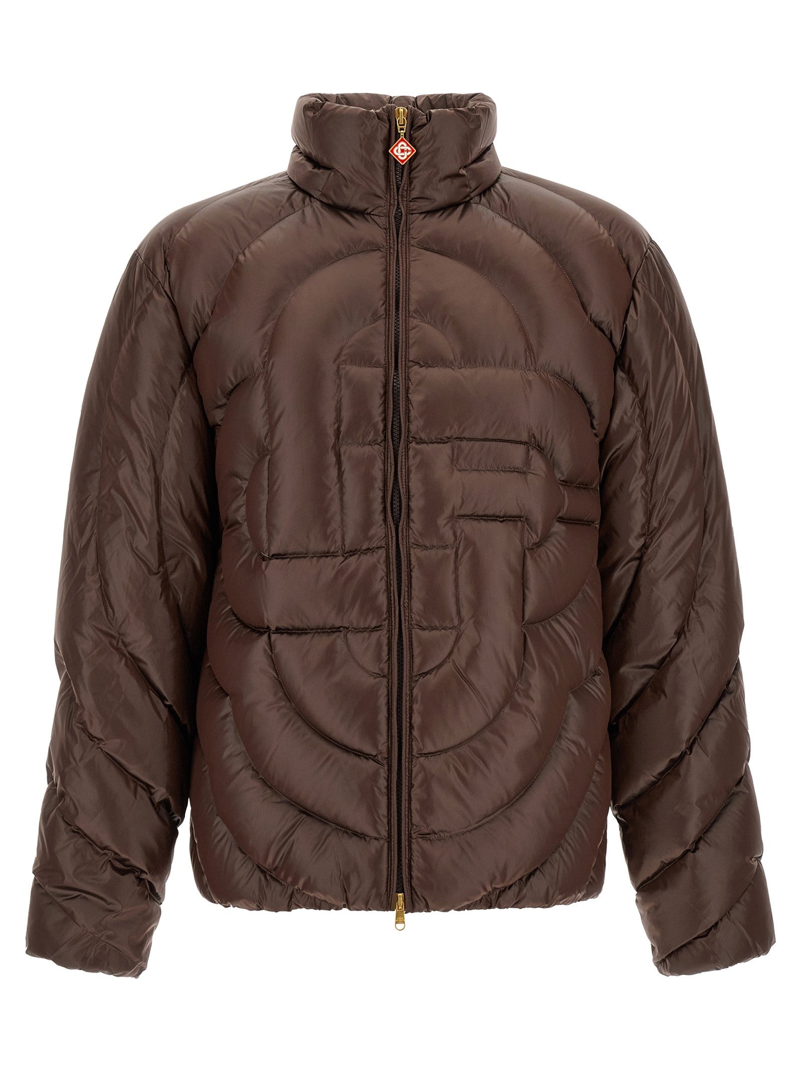 Casablanca Monogram Quilting Down Jacket Brown
