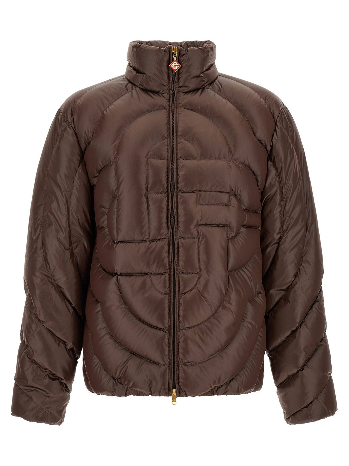 Casablanca Monogram Quilting Down Jacket Brown, view 2