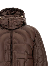 Casablanca Monogram Quilting Down Jacket Brown