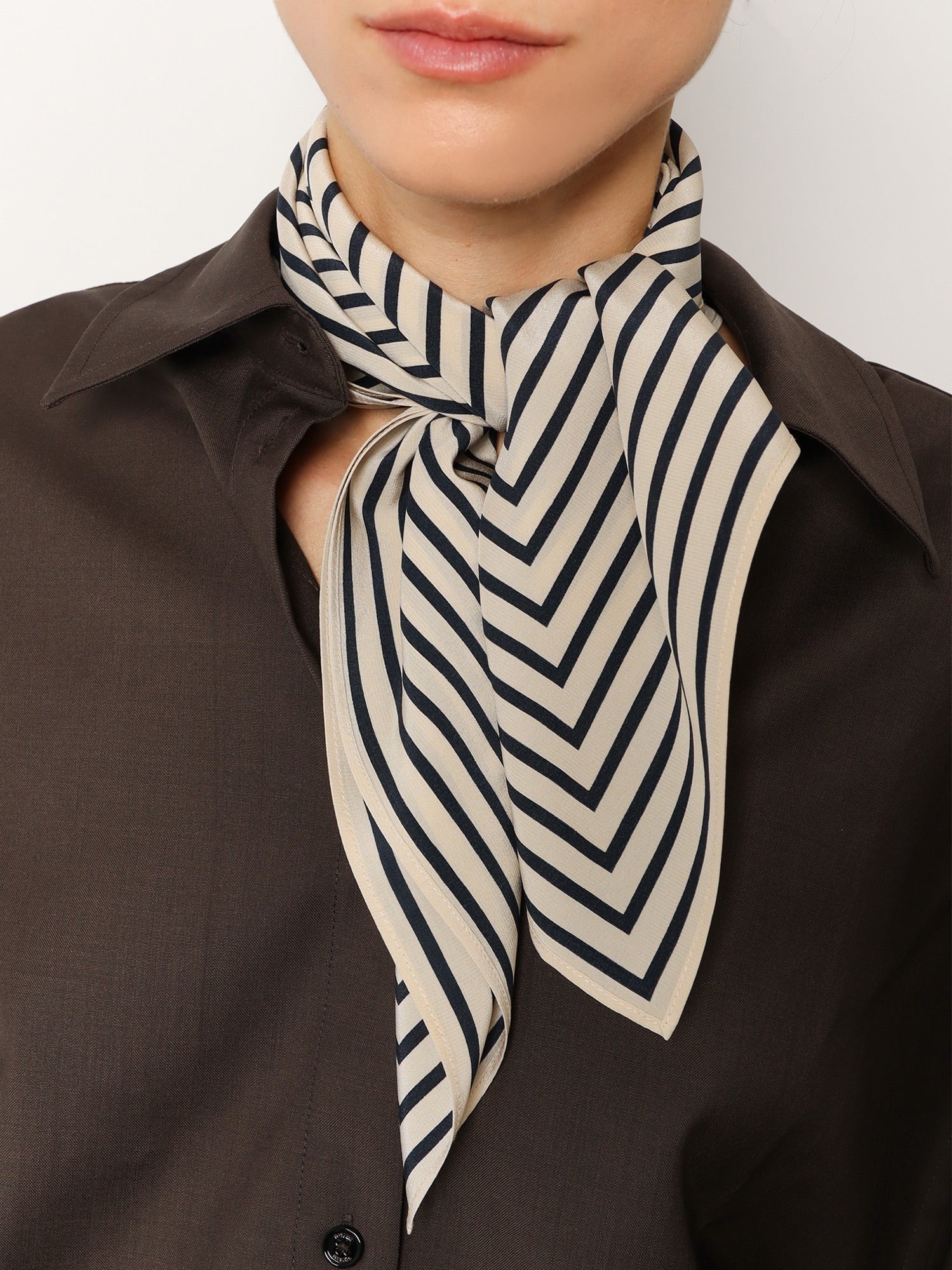 Toteme Women's Monogram Silk Foulard White