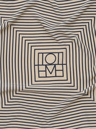 Toteme Women's Monogram Silk Scarf White, view 3