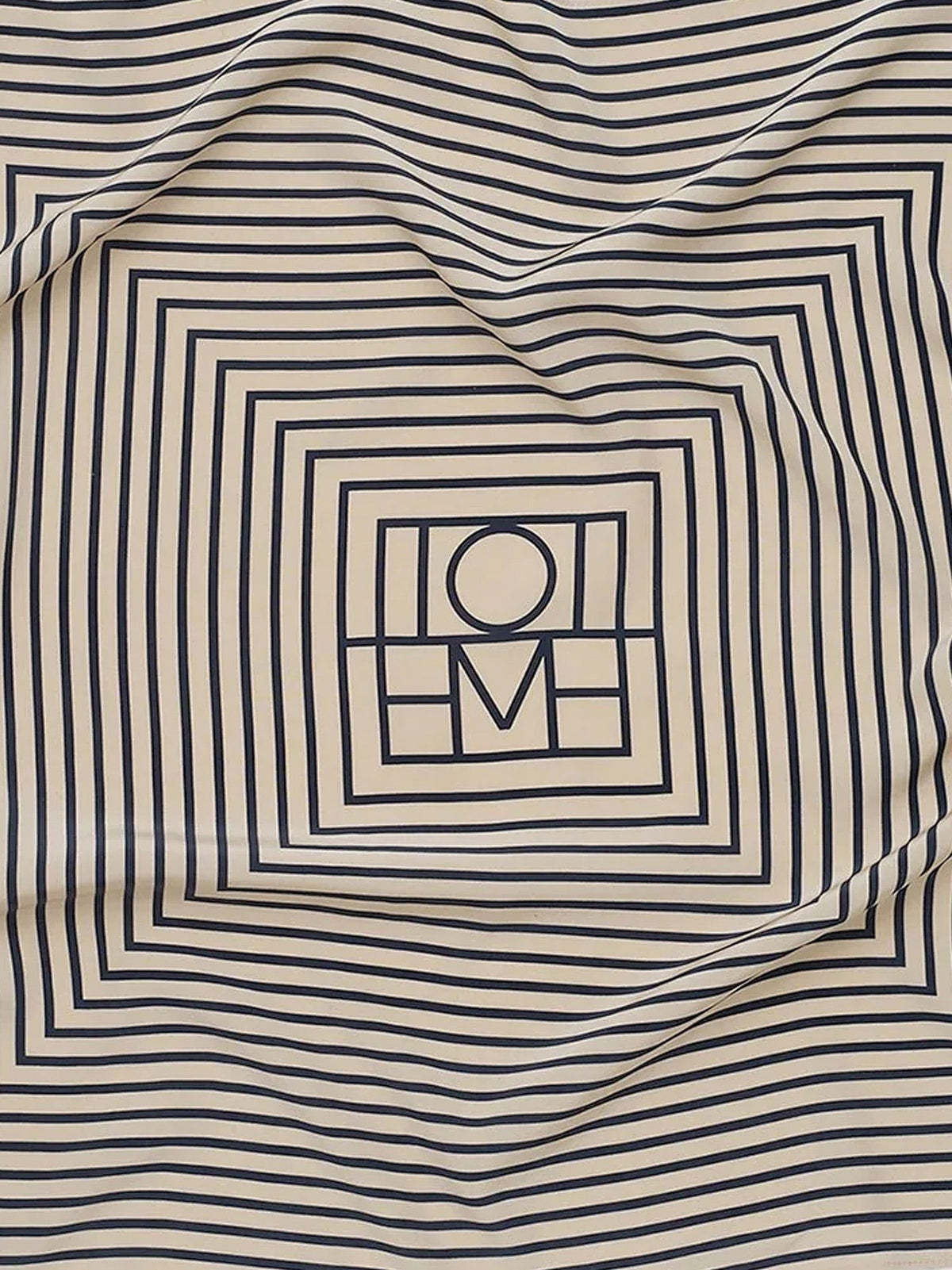 Toteme Women's Monogram Silk Scarf White, view 3