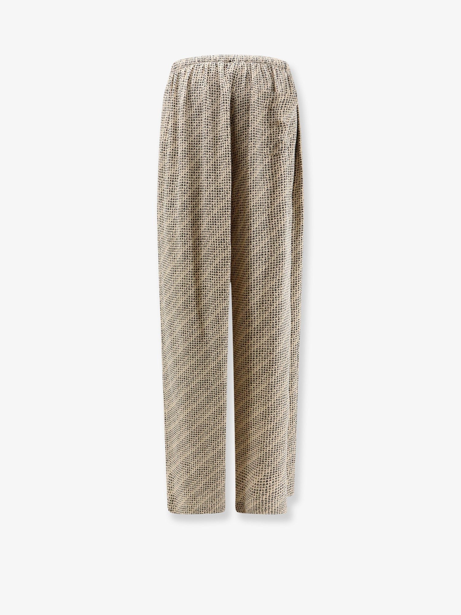 Balenciaga Women's Monogram Silk Trousers Black