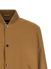 HUGO BOSS Monogram Sleeve Bomber Jacket Beige