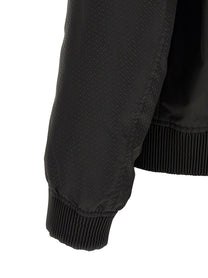HUGO BOSS Monogram Sleeve Bomber Jacket Black