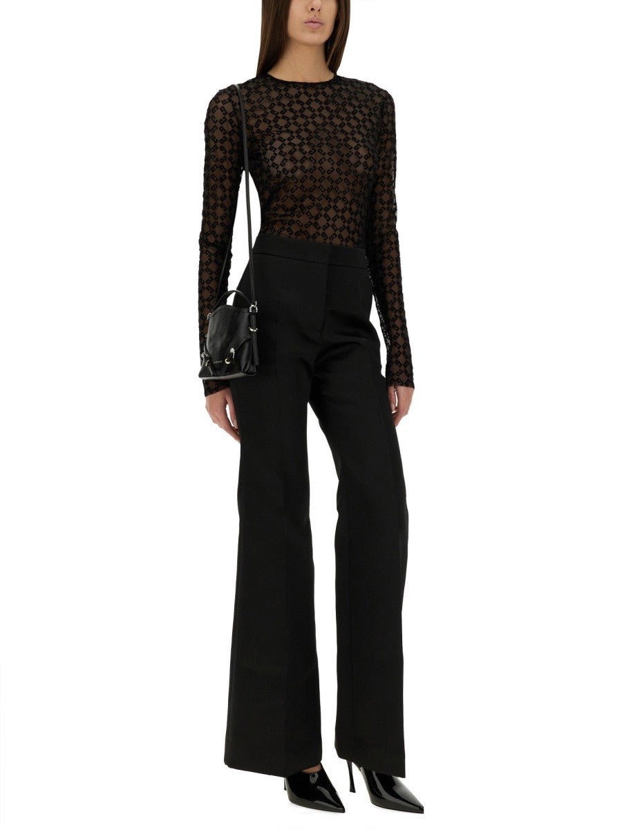 Givenchy Women's Monogram Tulle Bodysuit Black, view 2