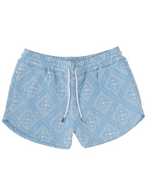 Casablanca Women's Monogram Weave Shorts Blue