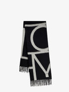 Toteme Women's Monogram Wool Scarf Black