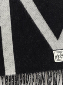 Toteme Women's Monogram Wool Scarf Black
