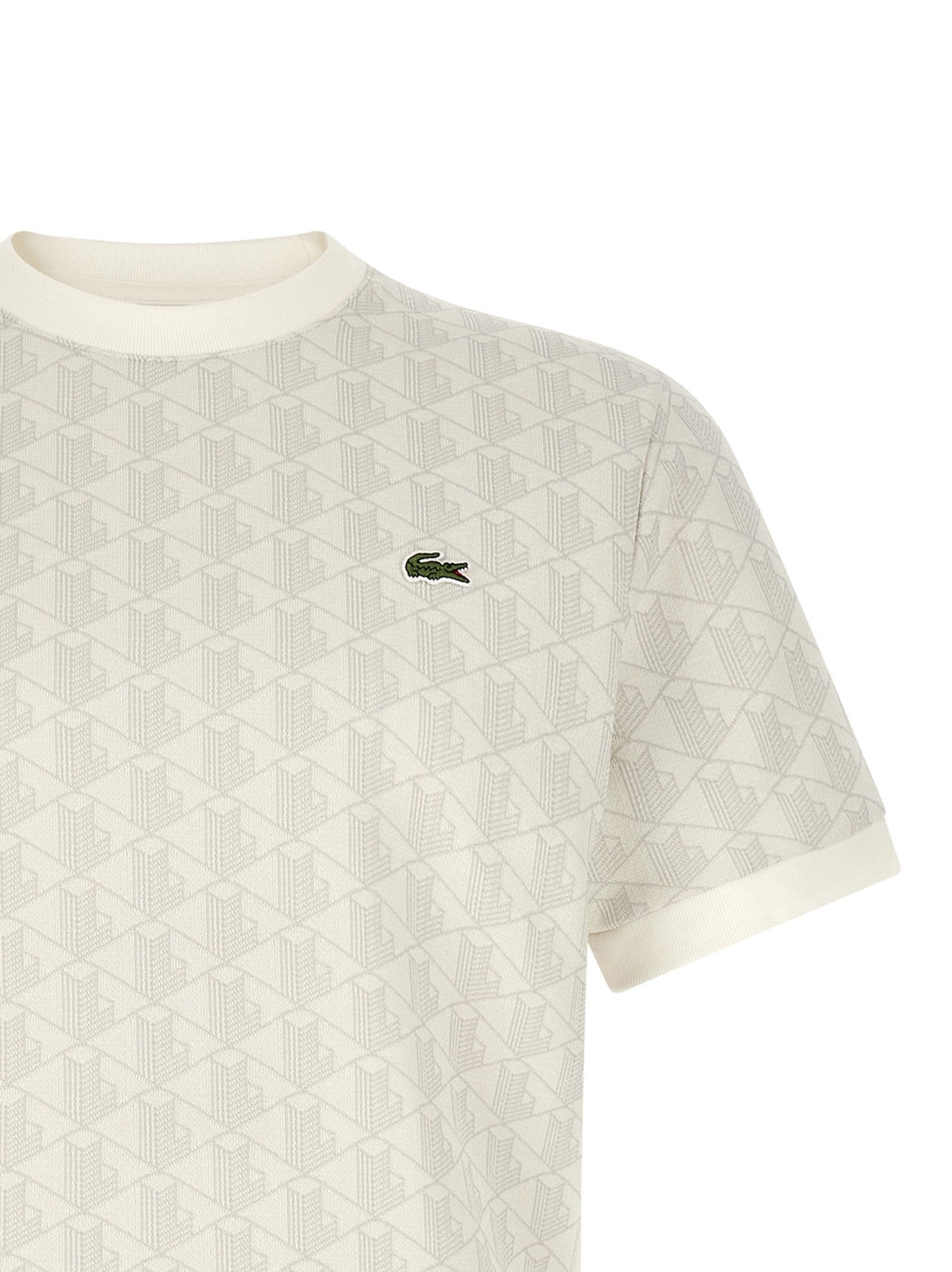 Lacoste Monogramma Jacquard Shirt Beige