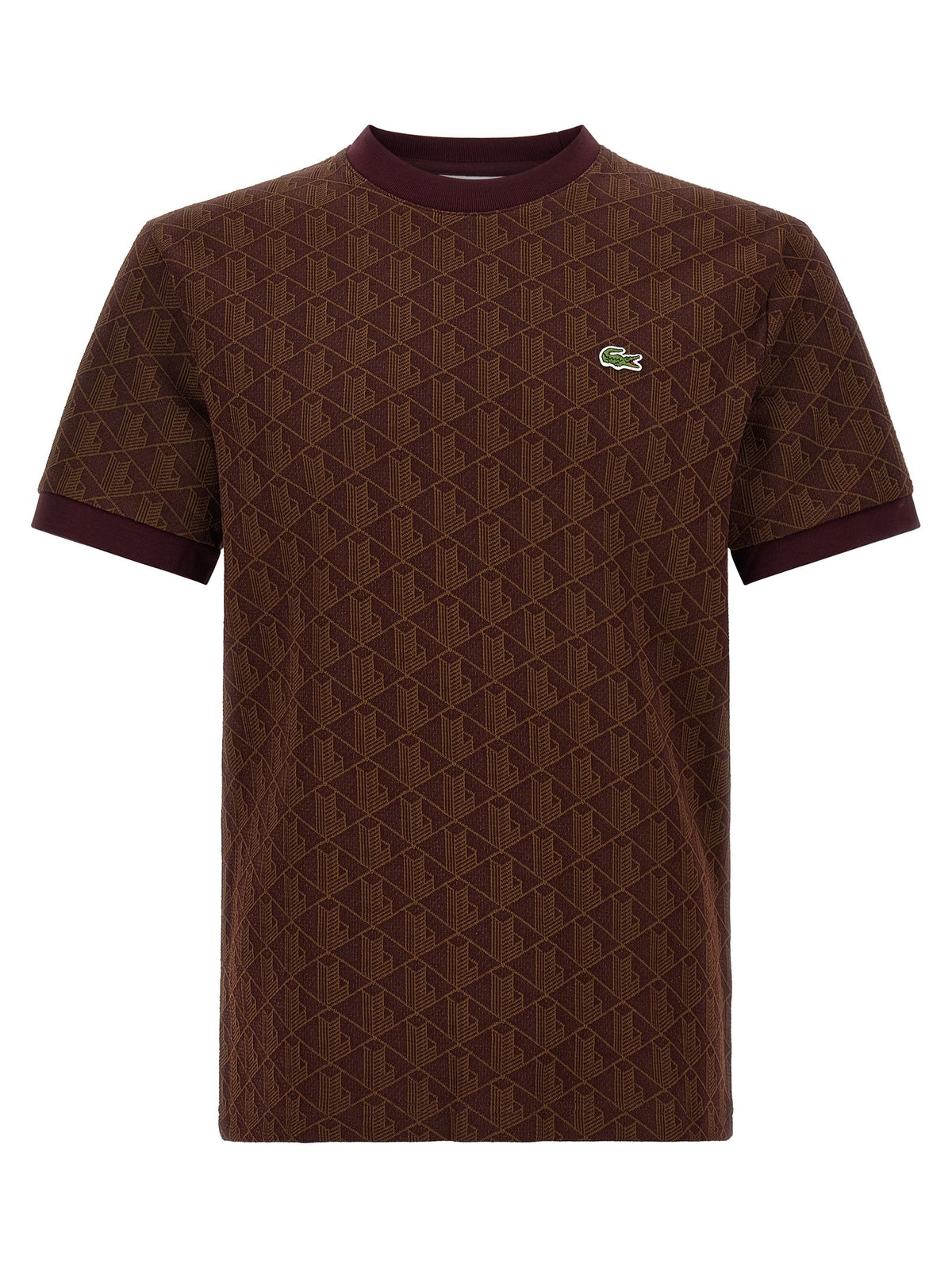 Lacoste Monogramma Jacquard Shirt Brown