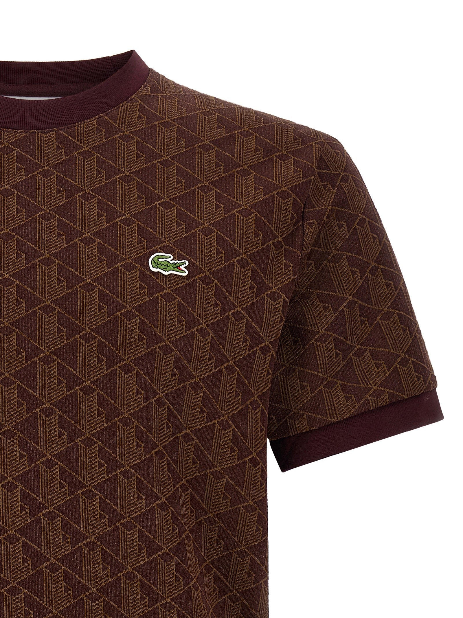 Lacoste Monogramma Jacquard Shirt Brown