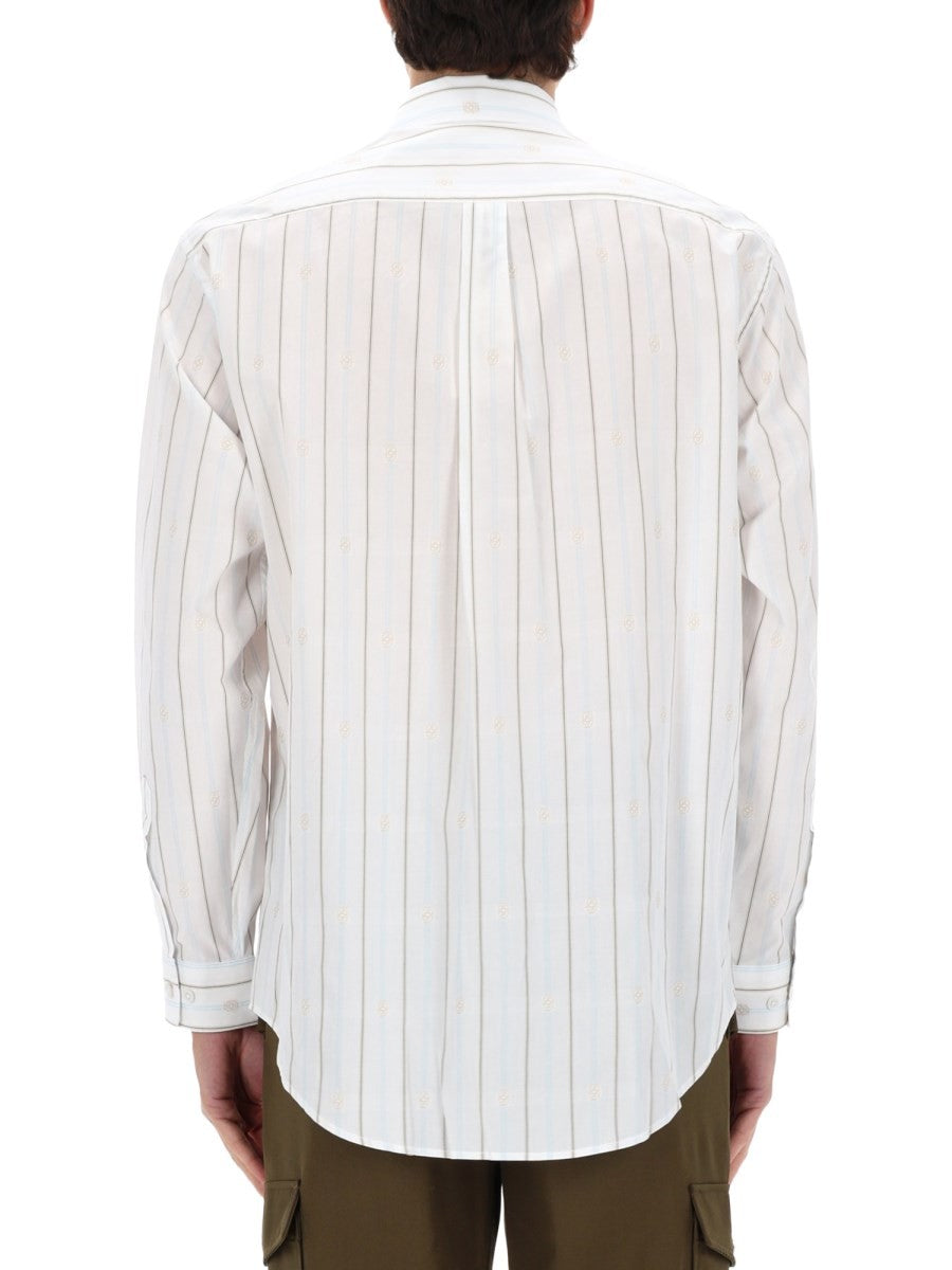 Drôle de Monsieur Men's Monogramme Shirt White