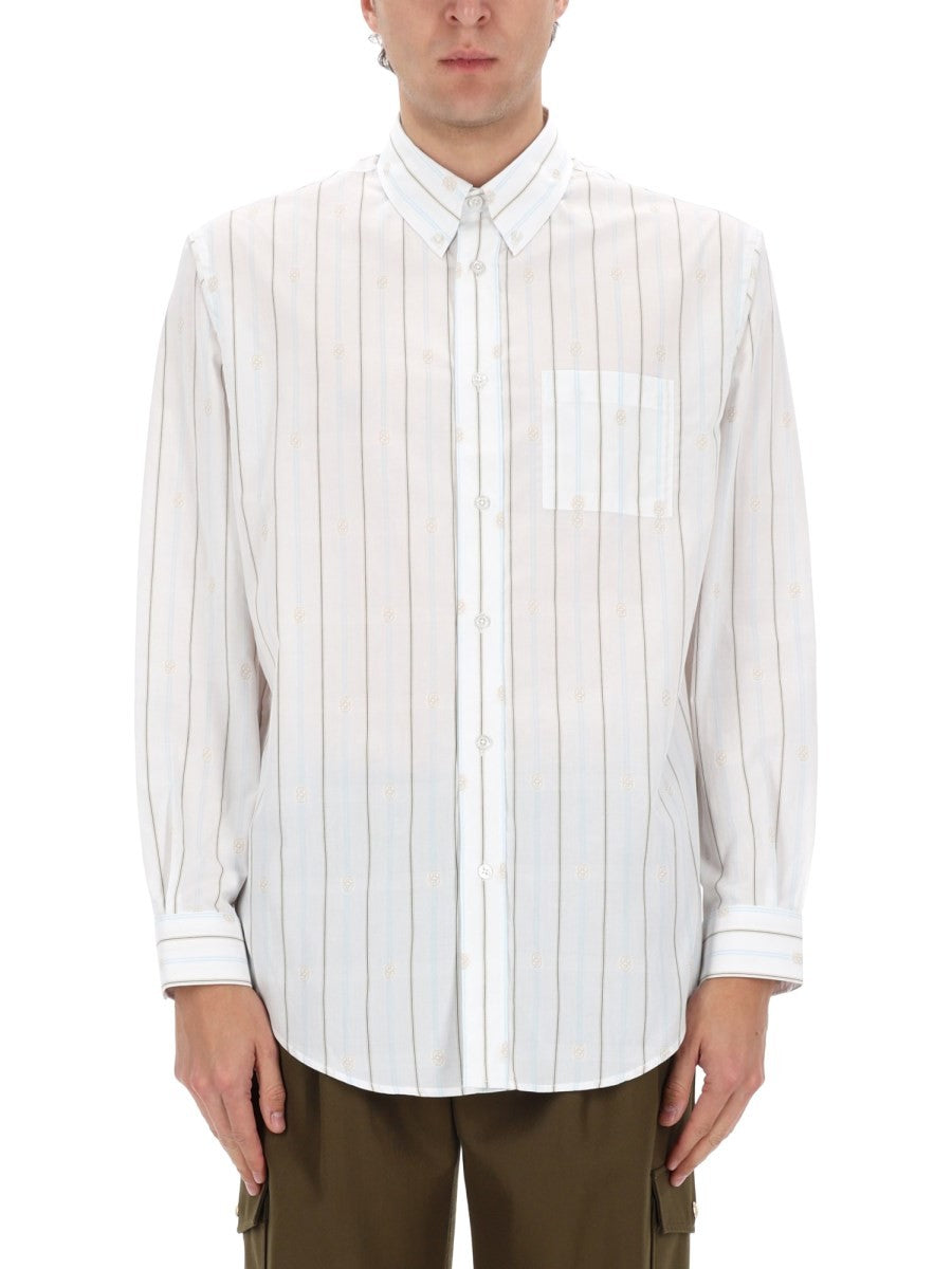 Drôle de Monsieur Men's Monogramme Shirt White