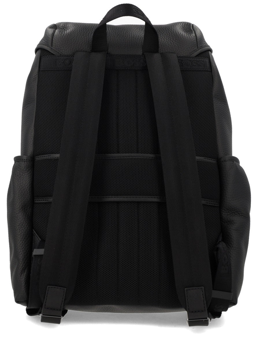 Boss Men's Monogrammed Backpack Black