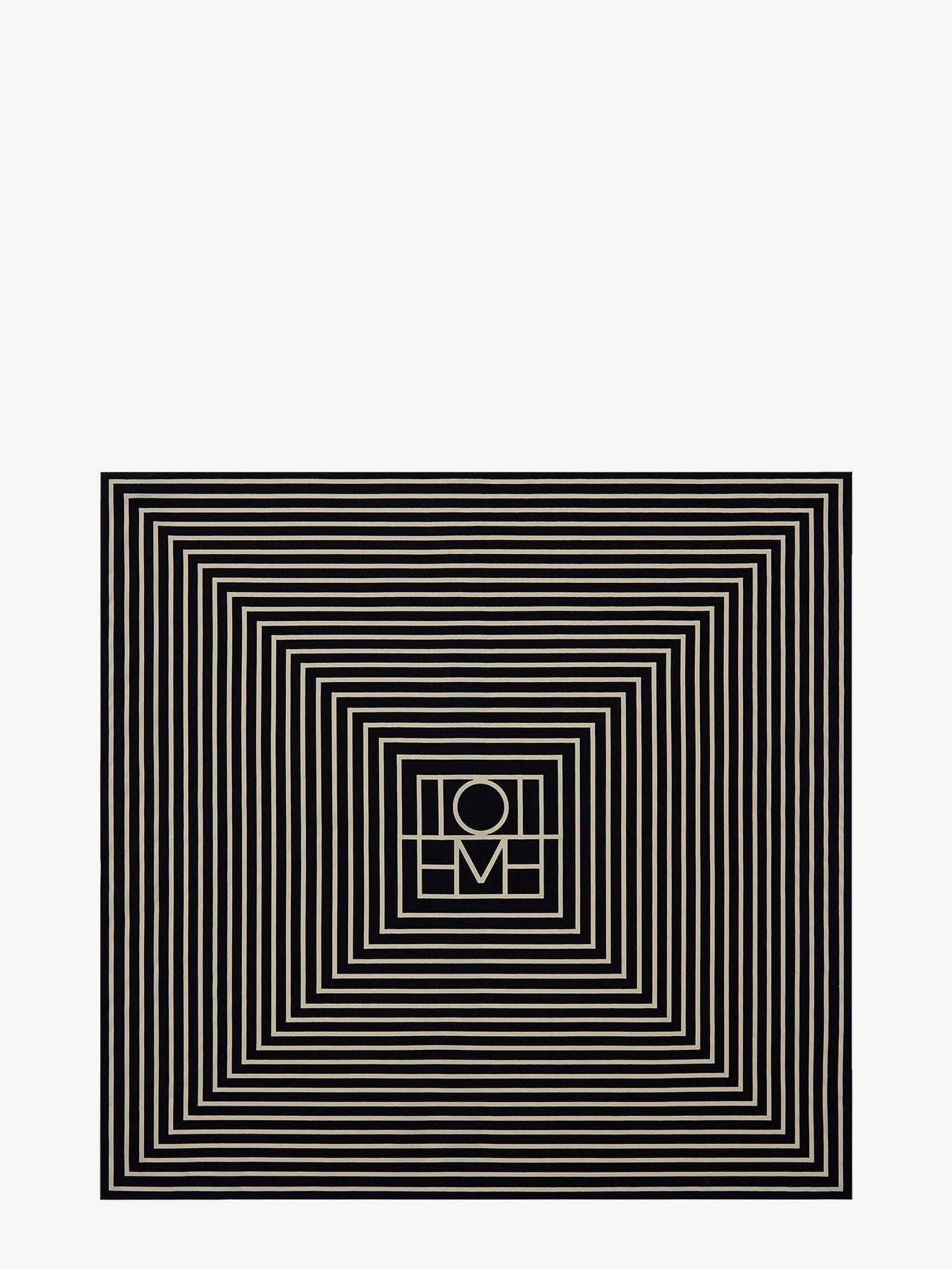 Toteme Women's Monogrammed Silk Scarf Black