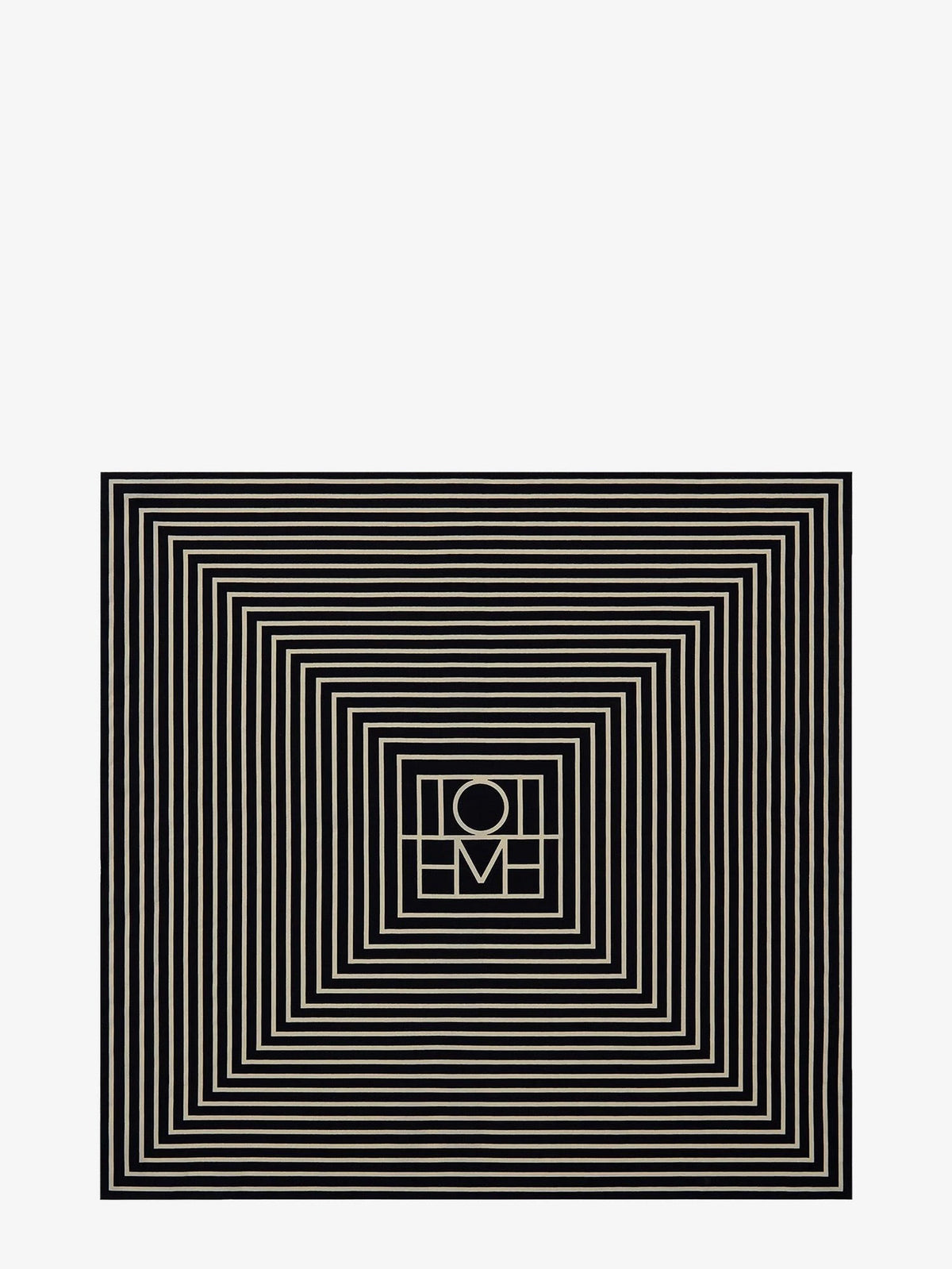 Toteme Women's Monogrammed Silk Scarf Black