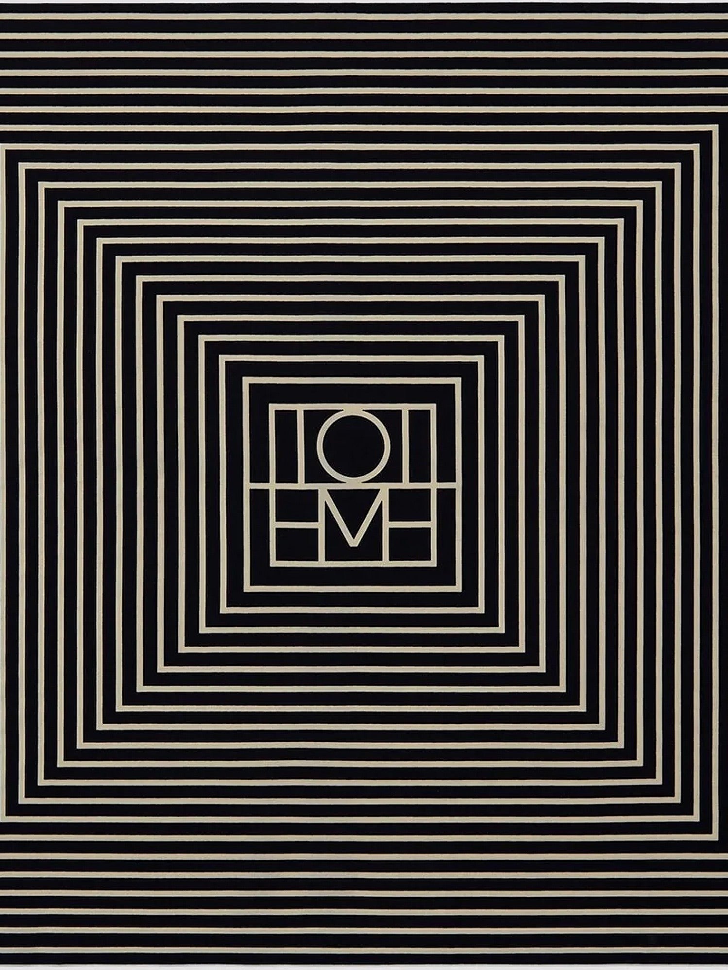 Toteme Women's Monogrammed Silk Scarf Black