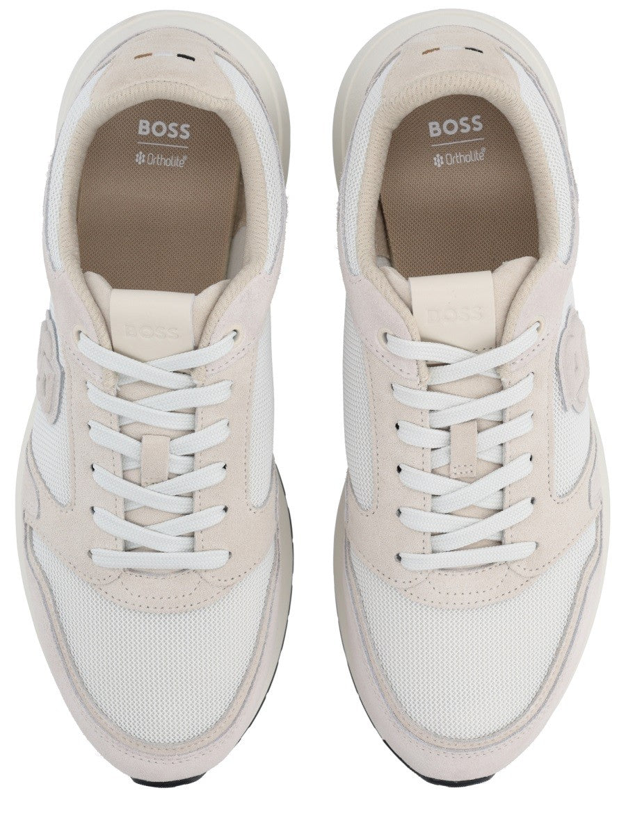 Boss Men's Monogrammed Sneaker Pink
