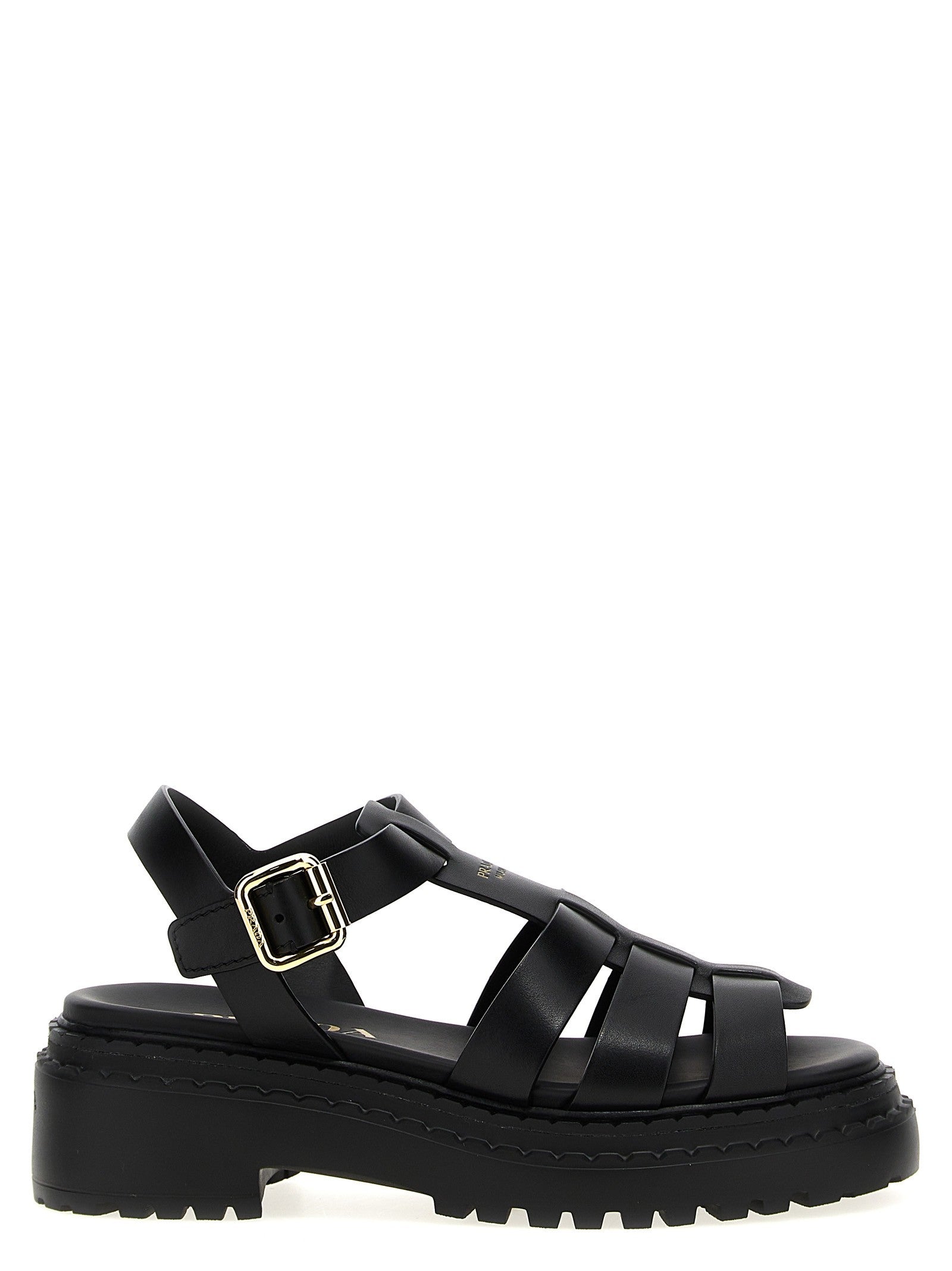 Prada Monolith Sandals Black