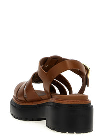 PRADA Monolith Sandals Brown