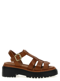 PRADA Monolith Sandals Brown
