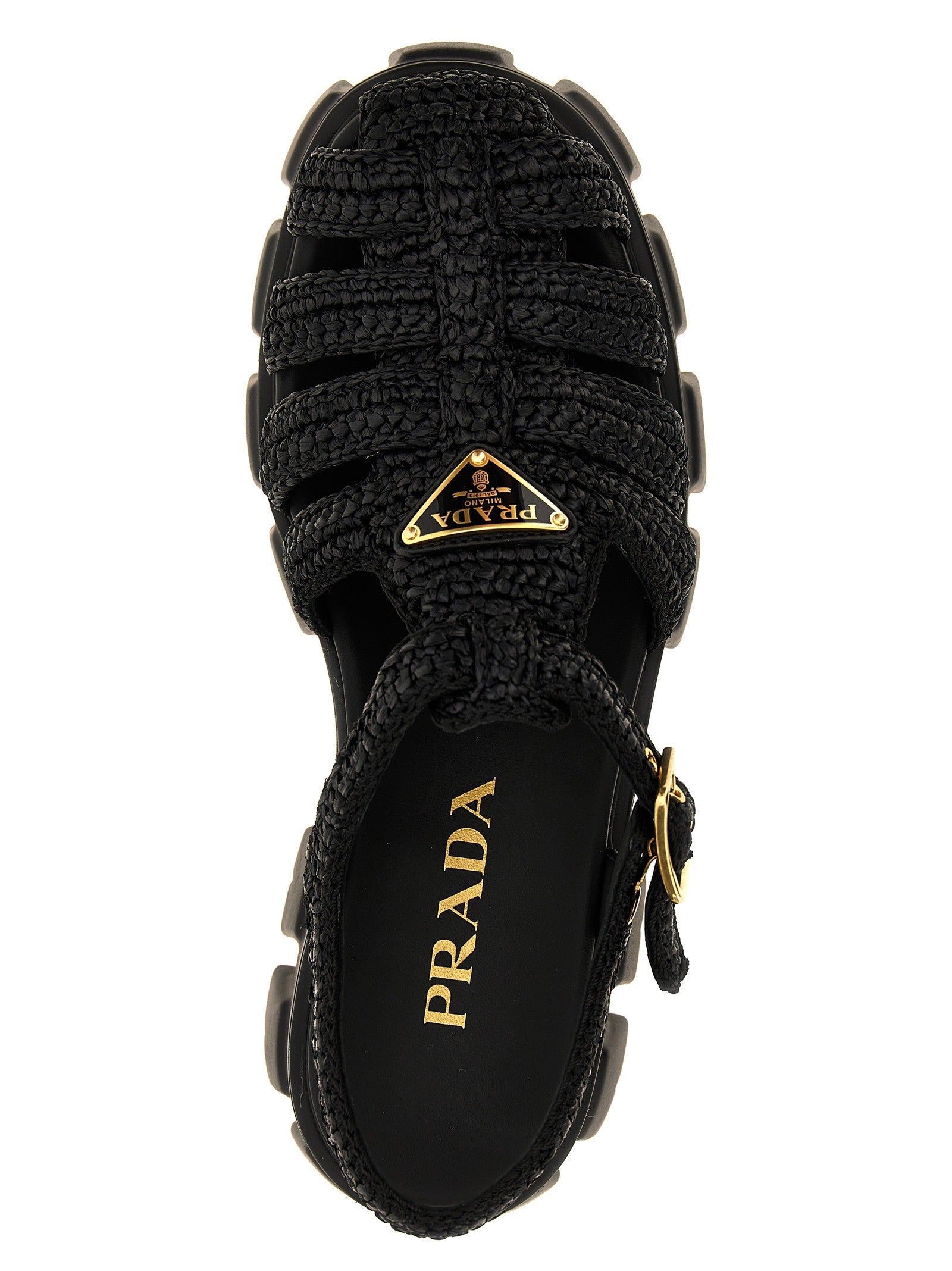 Prada Monolith Sandals Black
