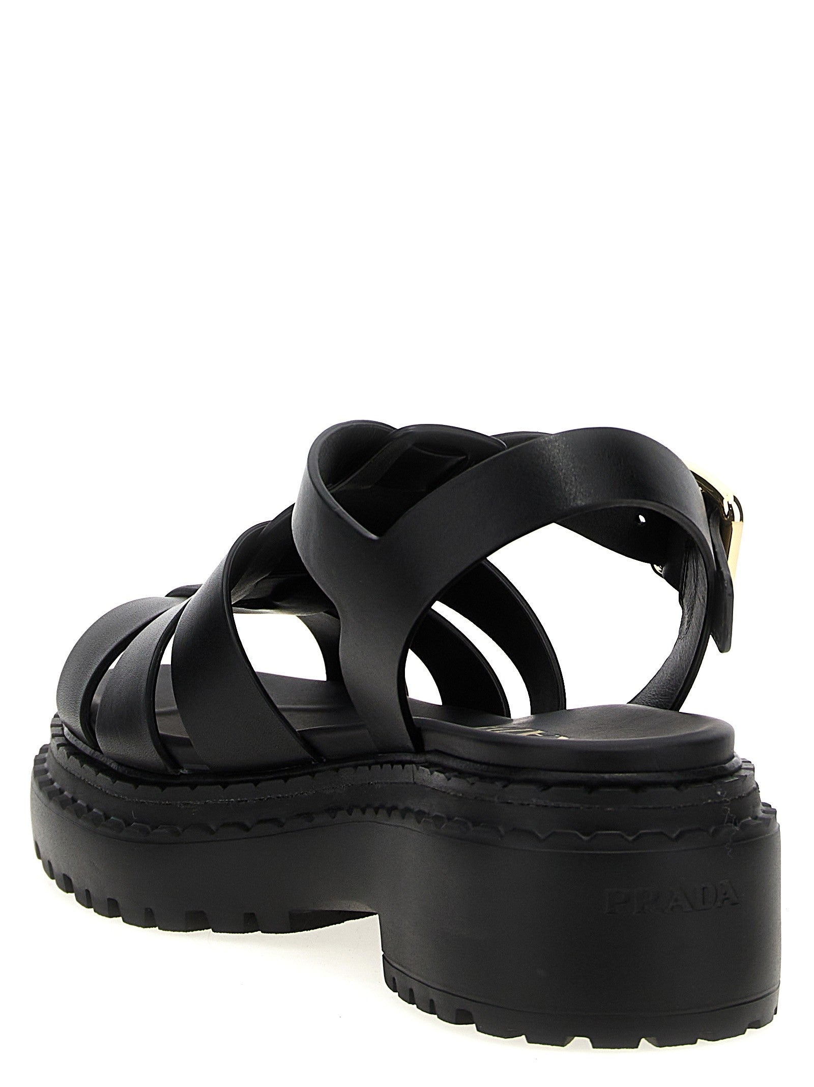 Prada Monolith Sandals Black