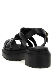 Prada Monolith Sandals Black