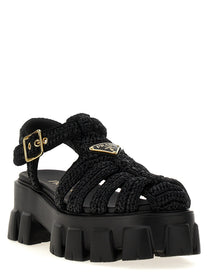 Prada Monolith Sandals Black