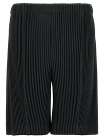 Homme Plissé Issey Miyake Monthly Colors: August Bermuda Shorts Grey